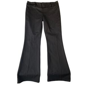 VINTAGE Juliet's Closet USA Women Pants 6 Black Pinstripe Pull On 29" Inseam